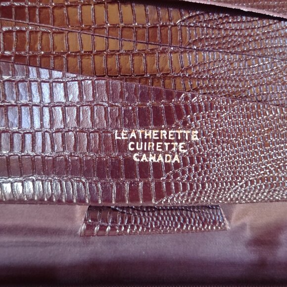 Vintage Leatherette Canada dark brown snakeskin leather wallet - Picture 13 of 14